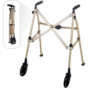 Lightweight Foldable Space Saver Rolling Walker for Adults